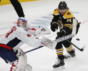 How good would winger Jake DeBrusk, currently in the Bruins’ doghouse, looks flanking Edmonton’s Connor McDavid? USA TODAY SPORTS