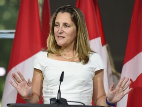 Canada's Minister of Finance Chrystia Freeland.