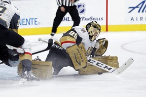 Golden Knights goalie Marc-Andre Fleury has posted some spectacular numbers after taking over the No. 1 job in Vegas. USA TODAY SPORTS