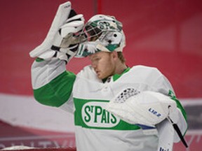 Maple Leafs goalie Frederik Andersen takes a .900 save percentage into a two-game Leafs set against the Calgary Flames at Scotiabank Arena this weekend.