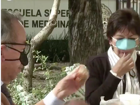 A new COVID-19 mask you can wear while eating.