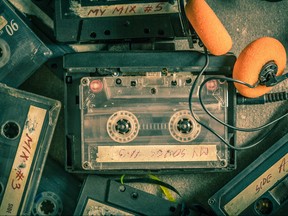 Old audio cassette tapes are pictured in this file photo.