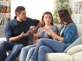 A fight between two siblings puts the third one in an uncomfortable position.