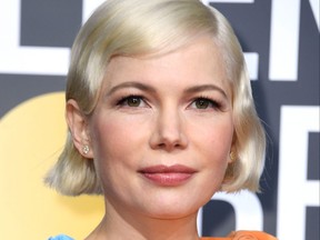 Michelle Williams arrives for the 77th annual Golden Globe Awards on Jan. 5, 2020, at The Beverly Hilton hotel in Beverly Hills, Calif.