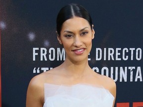 Actress Janina Gavankar arrives during the red carpet for Warner's premiere of "The Way Back" in Los Angeles, Calif. on March 1, 2020.