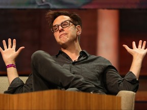 Film director James Gunn attends a keynote discussion about building worlds across entertainment mediums during the Electronic Entertainment Expo E3 coliseum at the Novo LA Live on June 13, 2017 in Los Angeles, Calif.