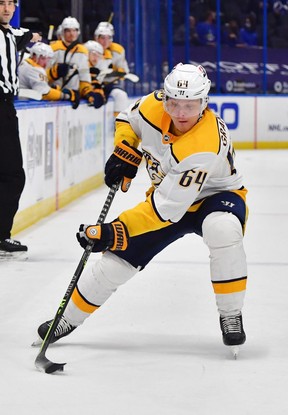 Versatile Predators forward Mikael Granlund would be a good fit on the Oilers. GETTY IMAGES