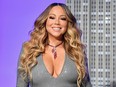 Mariah Carey participates in the ceremonial lighting of the Empire State Building in New York City, Dec. 17, 2019.