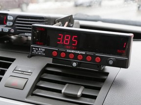 A taxi meter