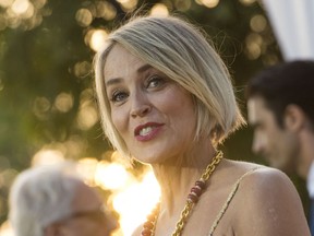 In this file photo taken on April 22, 2017 actress Sharon Stone attends Lupus LA's 2017 Orange Ball: Rocket To A Cure at the California Science Center in Los Angeles.