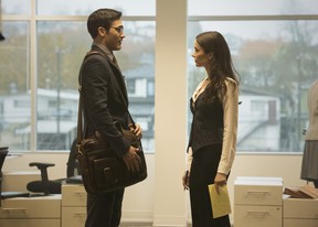 Tyler Hoechlin and Elizabeth Tulloch in a scene from Superman & Lois.