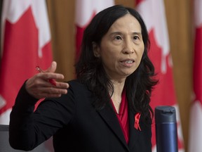 Chief Public Health Officer Theresa Tam responds to a question during a news conference in Ottawa, Tuesday Dec. 1, 2020.