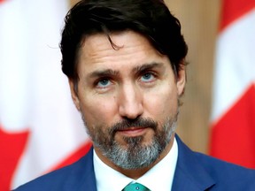 Canadian Prime Minister Justin Trudeau speaks at a news conference in Ottawa
