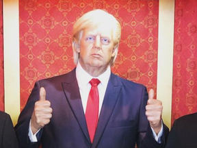 A wax likeness of ex-US President Donald Trump had to be removed from an exhibit due to excess punching from visitors.