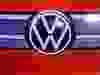 A Volkswagen logo is seen at a construction completion event of SAIC Volkswagen MEB electric vehicle plant in Shanghai, China November 8, 2019.