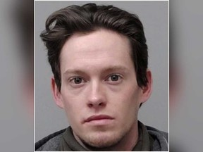 Charles "Chuck" Parkinson, 26, was sought after an OPP officer was stabbed during a traffic stop northwest of Belleville, Ont., on March 21, 2021.