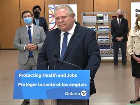 Premier Doug Ford didn't mince words during a briefing on Friday, March 26, 2021, when he harangued Prime Minister Justin Trudeau for an inconsistent delivery of vaccines to Ontario that is making it difficult for provincial health officials to get shots in arms.