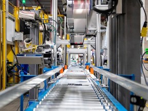 An automated packing line at Promation, a robotics engineering and automation manufacturing firm in Oakville, Ontario, Canada March 12, 2021.
