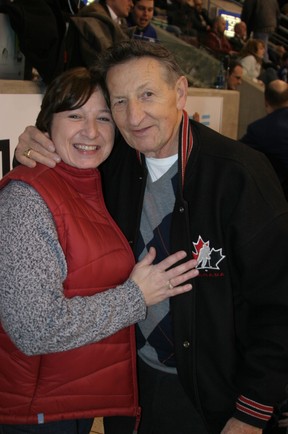 Walter Gretzky with fan Kelly.