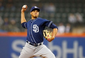 Dinelson Lamet of the San Diego Padres is back on the shelf with right elbow problems. (Getty Images)