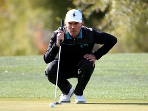 Mike Weir prepares to putt on the 15th hole during the final round of the Cologuard Classic at the Catalina Course of the Omni Tucson National Resort on February 28, 2021 in Tucson, Arizona.