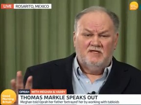 Thomas Markle speaks to Good Morning Britain on March 9, 2021.
