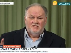 Thomas Markle speaks to Good Morning Britain on March 9, 2021.