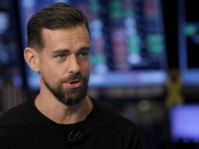 Jack Dorsey, CEO of Square and CEO of Twitter, speaks during an interview November 19, 2015.