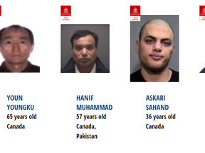 Some of the Canadians wanted by INTERPOL.