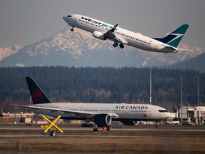 Aircraft at Vancouver International Airport on Friday, March 20, 2020.