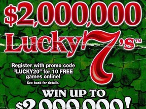 Michigan Lottery’s $2,000,000 Lucky 7’s instant game.