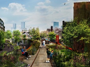 Hofbogen Park, a public meeting space to be built on an abandoned rail viaduct, which once complete, will be the longest rooftop park in the Netherlands (measuring 2 km long and eight metres wide). SUPPLIED