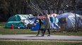 A homeless encampment in Trinity Bellwoods Park in Toronto, Ont. on Wednesday, April 7, 2021.