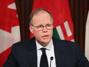Dr. Adalsteinn Brown, co-chair of the province’s science advisory table, released Ontario's COVID-19 modelling at Queen's Park in Toronto on Thursday, April 1, 2021.