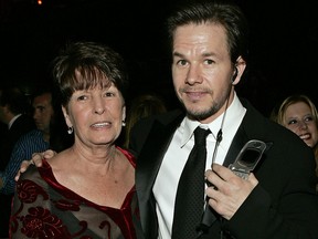 In this Sunday, Jan. 16, 2005, file photo, Mark Wahlberg and his mother Alma pose at the HBO party after the 62nd Annual Golden Globe Awards, in Beverly Hills, Calif.