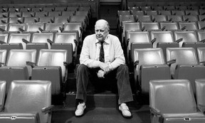 Harold Ballard seated at Maple Leaf Gardens. The majority of correspondence from the team’s former owner dates from a short span, after Ballard’s release from a year-long prison sentence for fraud. FILE PHOTO