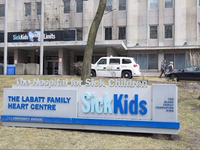 Toronto SickKids Hospital in Toronto is shown on Thursday April 5, 2018.