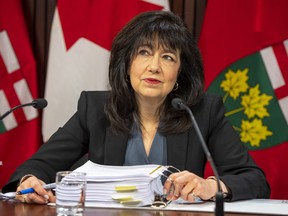 Bonnie Lysyk, Auditor General of Ontario, answers questions during her Annual Report news conference at the legislature in Toronto on December 7, 2020.