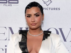 Demi Lovato attends the OBB Premiere Event for YouTube Originals Docuseries "Demi Lovato: Dancing With The Devil" at The Beverly Hilton in Beverly Hills, Calif., March 22, 2021.