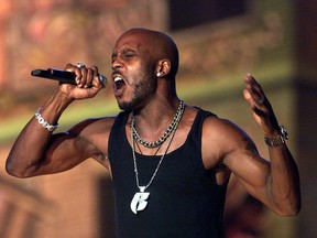 DMX, 50, who died April 9, 2021, is seen in this file photo performing at The Source Hip-Hop Music Awards at the Jackie Gleason Theater in Miami Beach, Florida, on Aug. 20, 200.