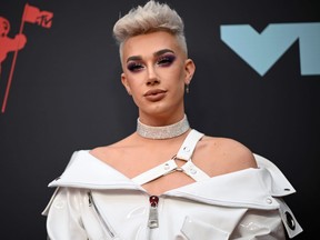 Social media star James Charles arrives for the 2019 MTV Video Music Awards at the Prudential Center in Newark, N.J., on Aug. 26, 2019.