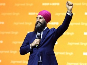 NDP Leader Jagmeet Singh speaks during the Federal NDP Convention in Ottawa on Feb. 17, 2018.