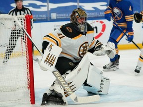 Bruins goaltender Jaroslav Halak has tested positive for COVID-19, the team announced Monday, April 5, 2021.