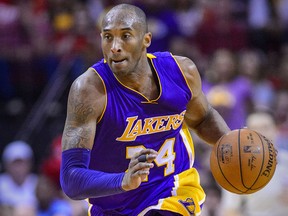 Los Angeles Lakers forward Kobe Bryant (24) in action against the Houston Rockets at the Toyota Center.