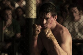 Lewis Tan as Cole Young in Mortal Kombat.