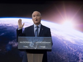 Leader of the Opposition Erin O'Toole speaks about climate change during an announcement at an event in Ottawa, Thursday April 15, 2021.