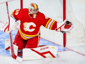 Goaltender David Rittich, dealt to the Maple Leafs on Monday, will start in net for Toronto against his former team, the Calgary Flames, on Tuesday night.