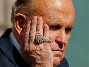 Former New York City Mayor Rudy Giuliani in Philadelphia, Pa., Nov. 7, 2020.