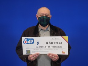 Lottery winner Raymond Rooke, of Mississauga.