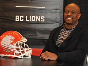Ed Hervey, general manager of the B.C. Lions, at the Canadian Football League annual winter meetings at Banff, Alta., on Jan. 10, 2018.
